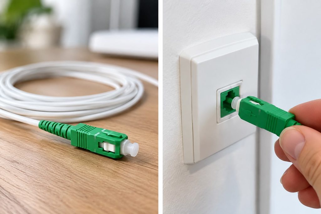Samoinstalacja FTTH – podłączenie kabla światłowodowego do routera
