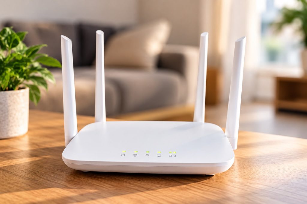 Router Wi-Fi z antenami – restart routera