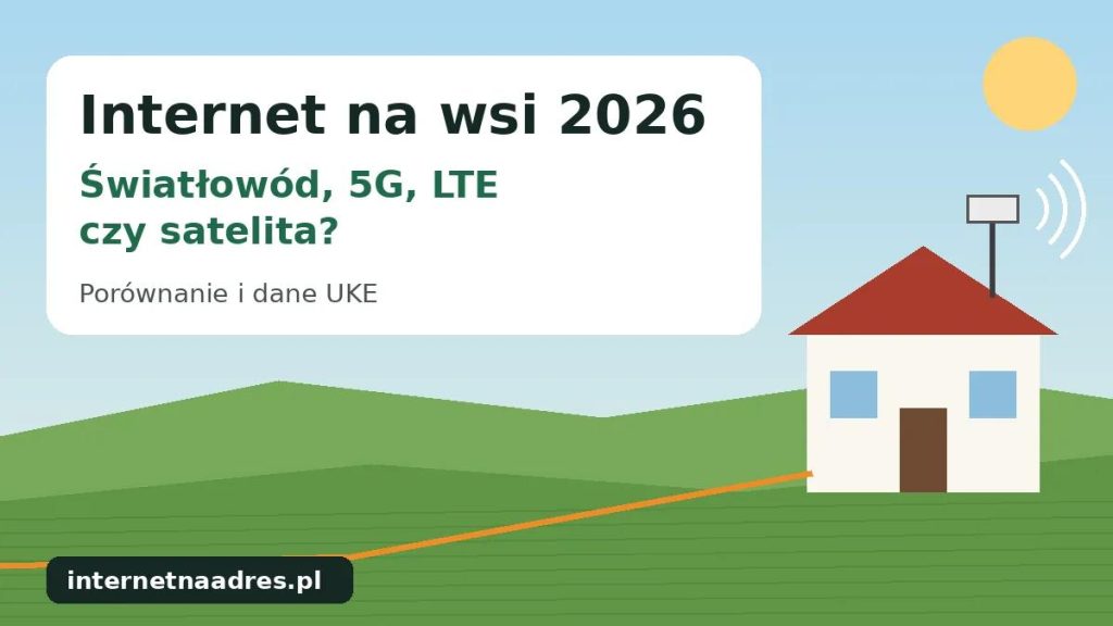 Internet na wsi 2026 – światłowód, 5G, LTE czy satelita